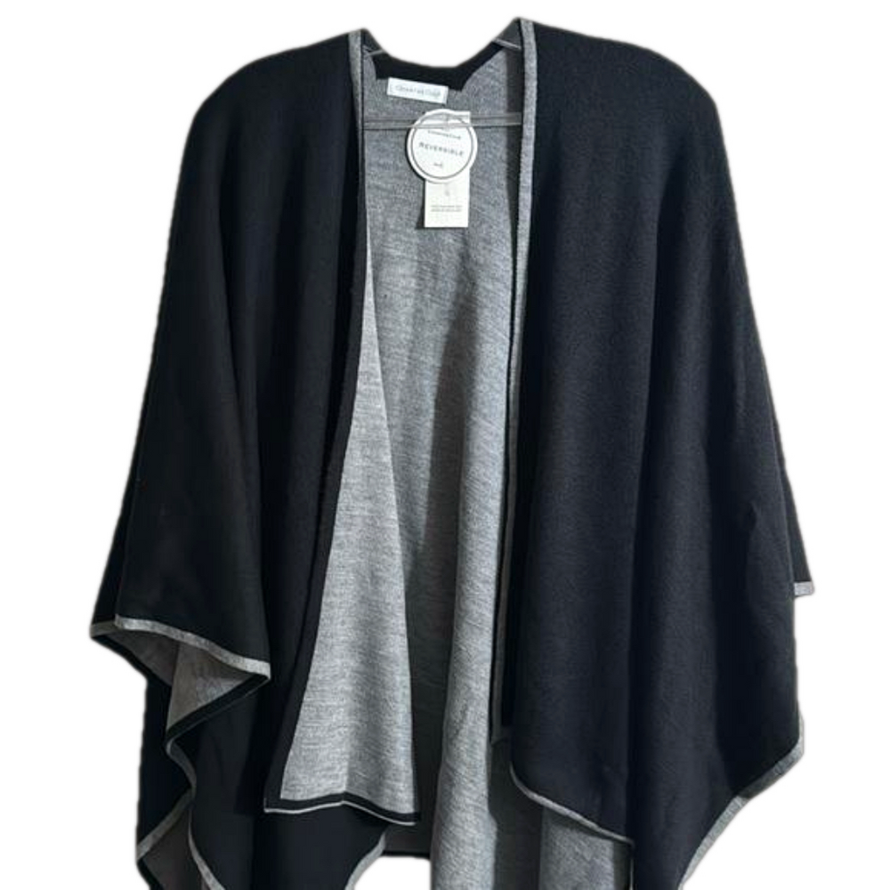 CHARTER CLUB REVERSIBLE PONCHO - Picture 3 of 7